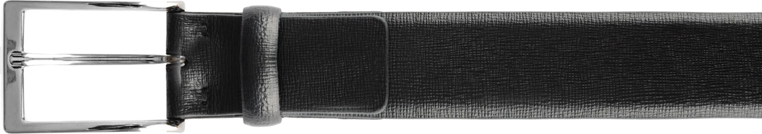 Gerba Black saffiano leather belt length 100cm CG001B100