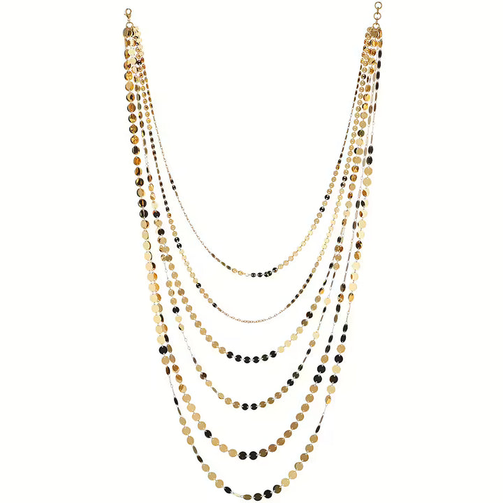 Sovrani Mimosa multi-strand necklace bronze PVD yellow gold finish J6633