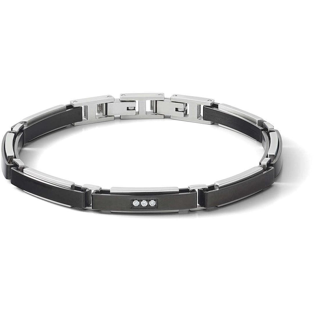 Comete bracciale Suits acciaio finiture PVD nero UBR 1060 - Capodagli 1937