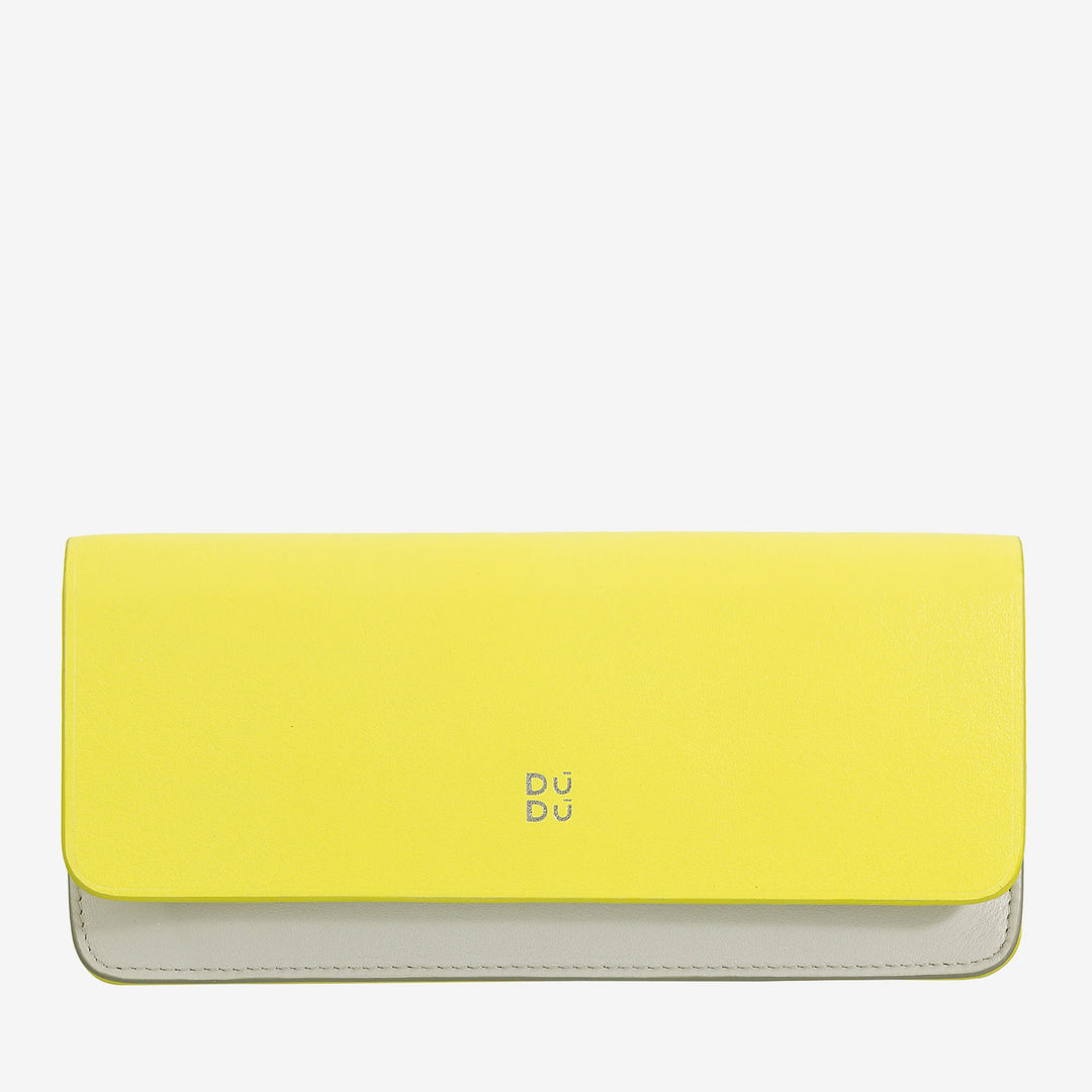 DUDU Eyeglasses and Sunglasses Case in Soft Genuine Leather with Magnetic Closure, Colorful Glasses Case