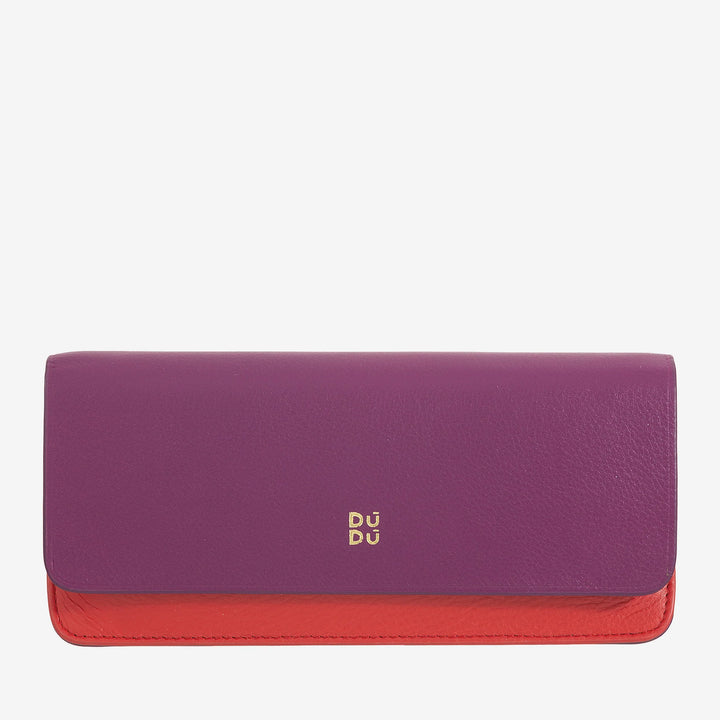 DUDU Eyeglasses and Sunglasses Case in Soft Genuine Leather with Magnetic Closure, Colorful Glasses Case