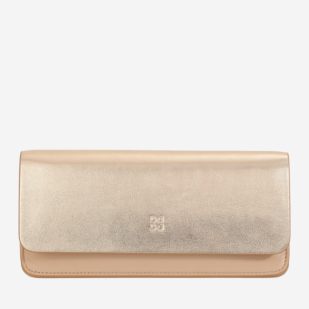 DUDU Eyeglasses and Sunglasses Case in Soft Genuine Leather with Magnetic Closure, Colorful Glasses Case