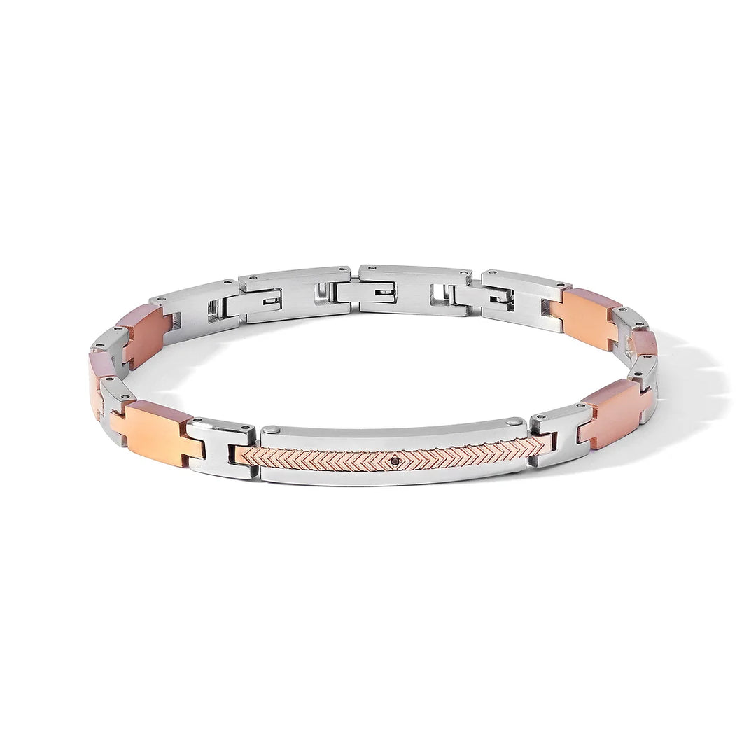 Críochnú Cruach Aghaidheanna Bracelet Comete PVD Óir Pink Zircon UBR 1181