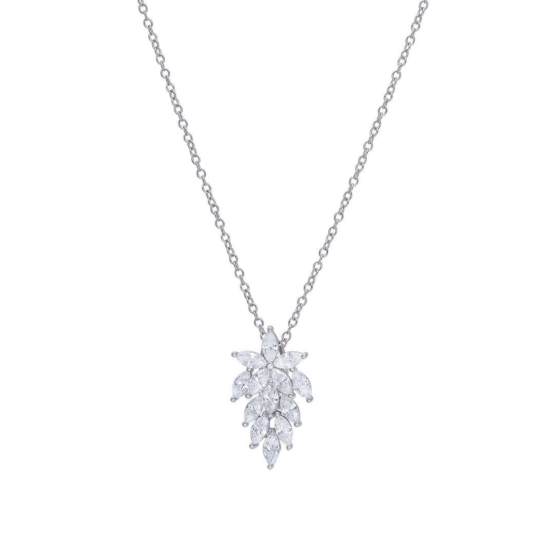 Comete White Zircon Necklace 925‰ Silver GLA262