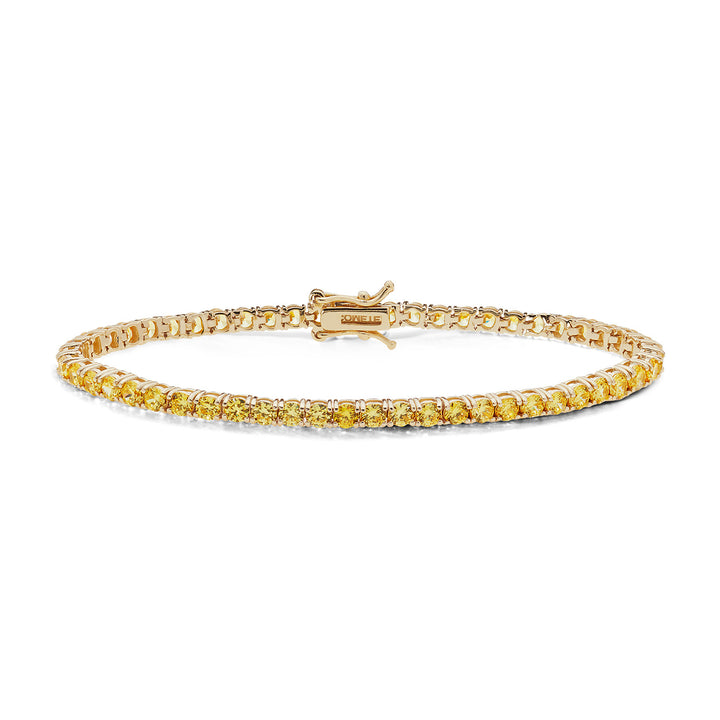 Comets Tennis in yellow silver and champagne zircons BRA237M16