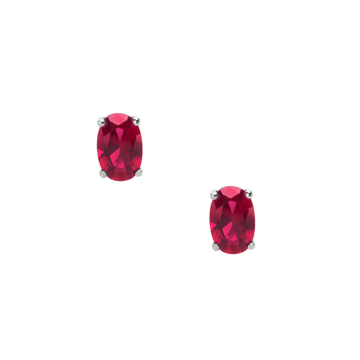 Comete Oval Gold and Ruby Earrings ORB1073
