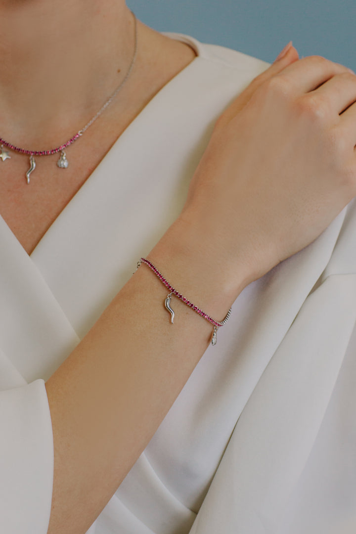 Comete Silver Tennis Bracelet Cornetto BRA250
