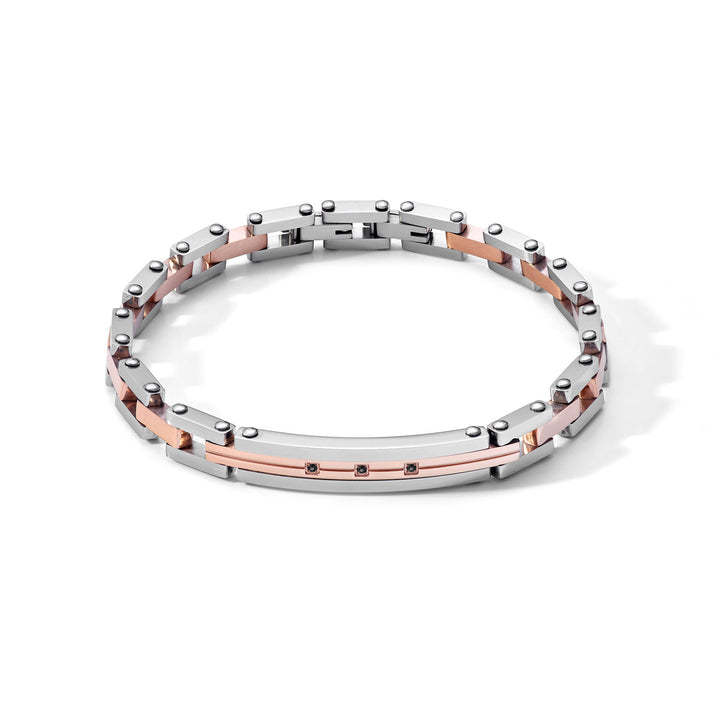 Comete Bracelet in pink PVD Steel and Zircons UBR1038