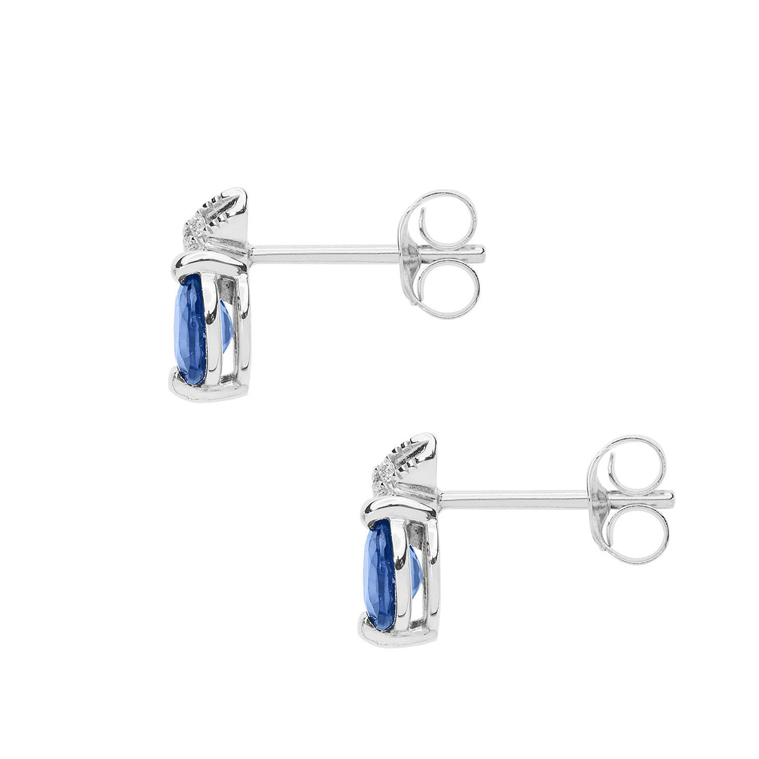 Comete Earrings with Sapphires and Diamonds in white gold ORB1086