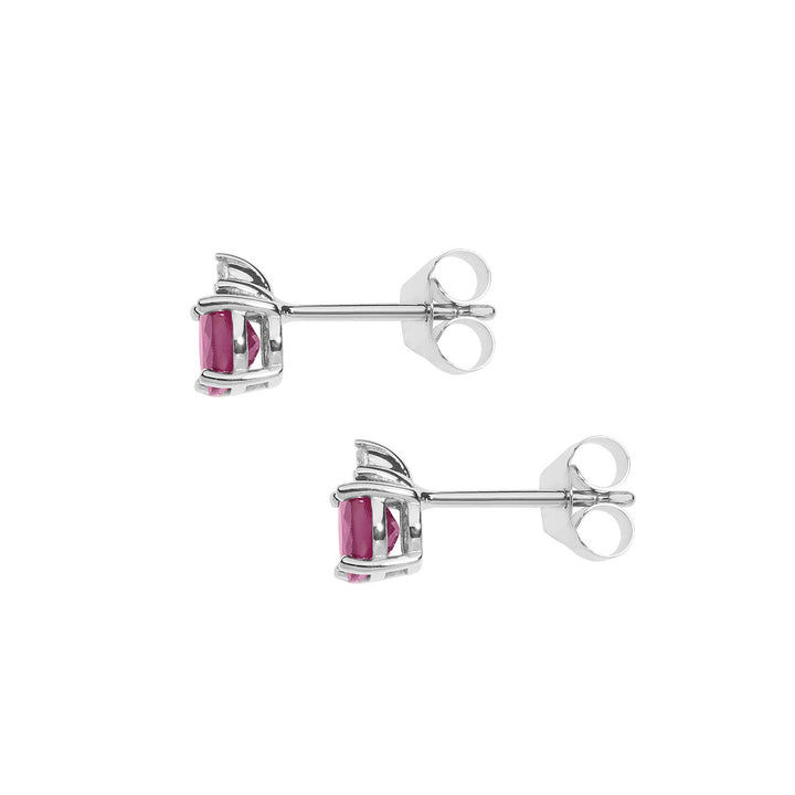 Comete Earrings in Gold, Diamonds and Round Rubies ORB966