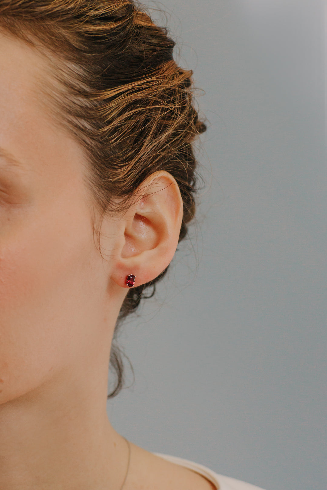 Comete Oval Gold and Ruby Earrings ORB1073