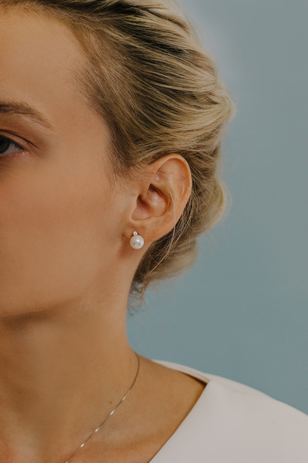 Comete Earrings Light Points Pearls in Gold and Diamonds ORP664