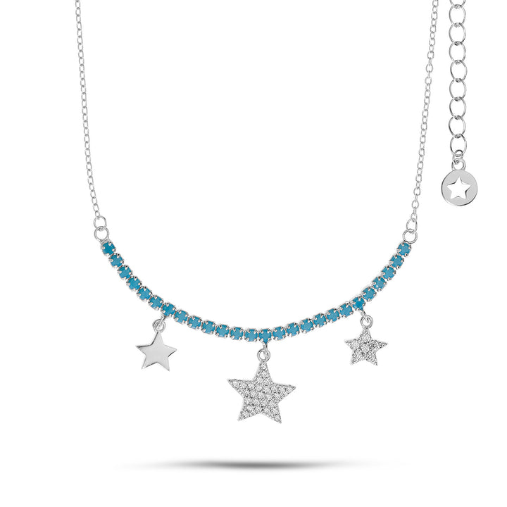 Comete Tennis Choker in Silver Star GLA257