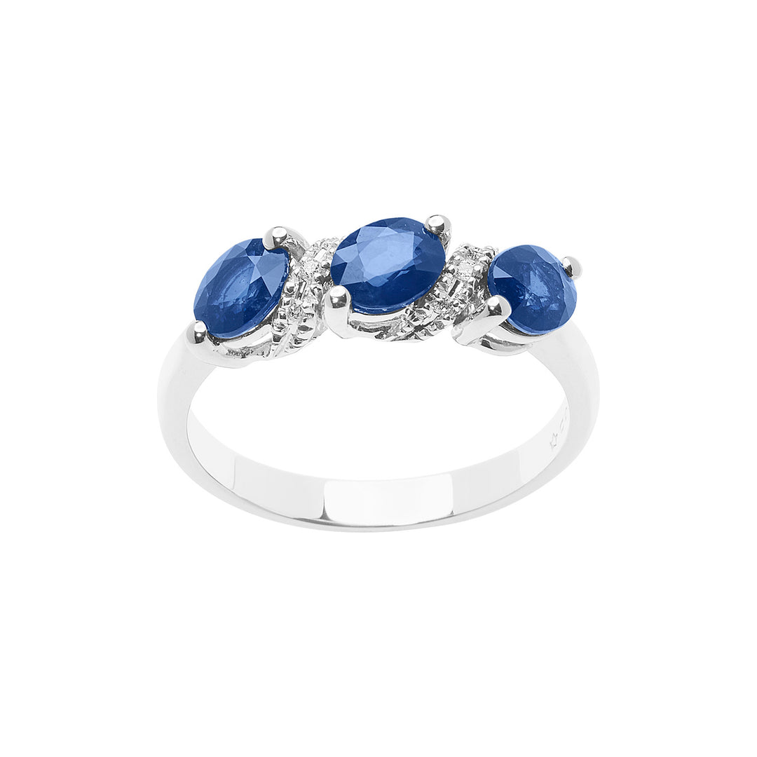 Comete Trilogy Ring with Sapphires and Diamonds ANB2668
