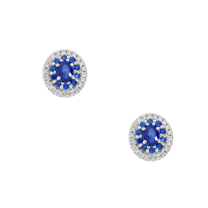 Comete Earrings in Gold, Diamonds and Blue Sapphires ORB1031