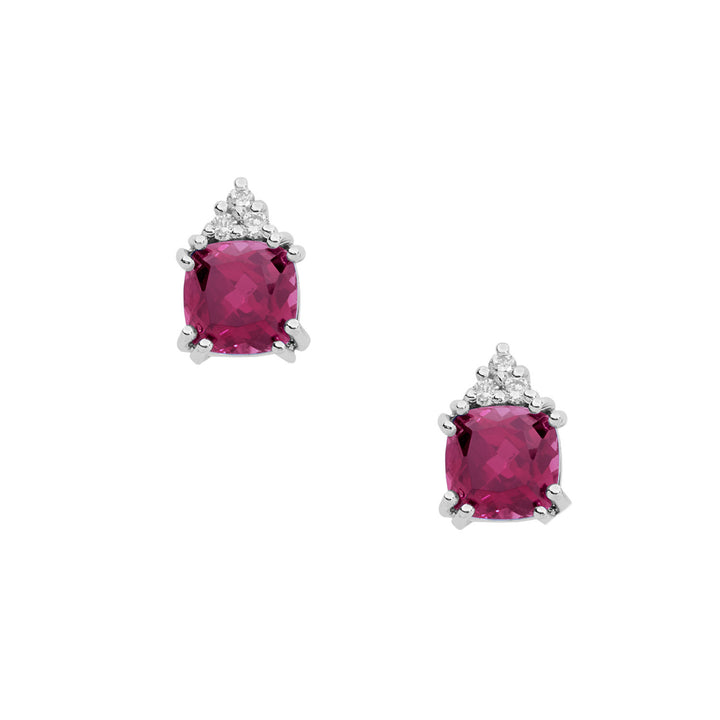 Comete Earrings in Antique Gold Diamonds and Rubies ORB990