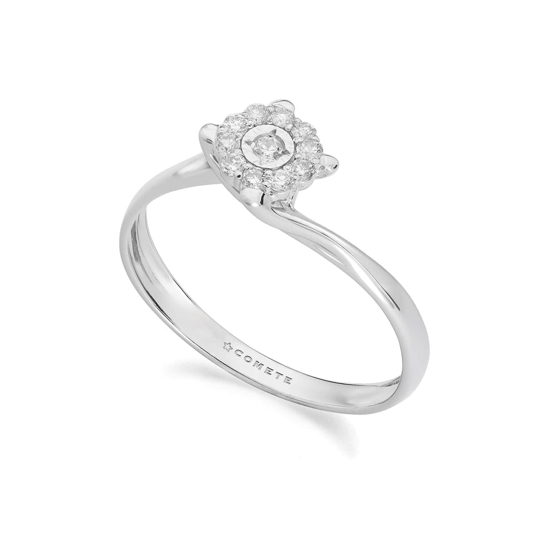 Comete Ring in 375‰ white gold with white diamonds KANB1905