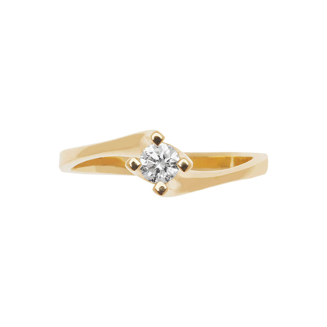 Comete Valentino Solitaire in Yellow Gold and Diamond ANB2035G