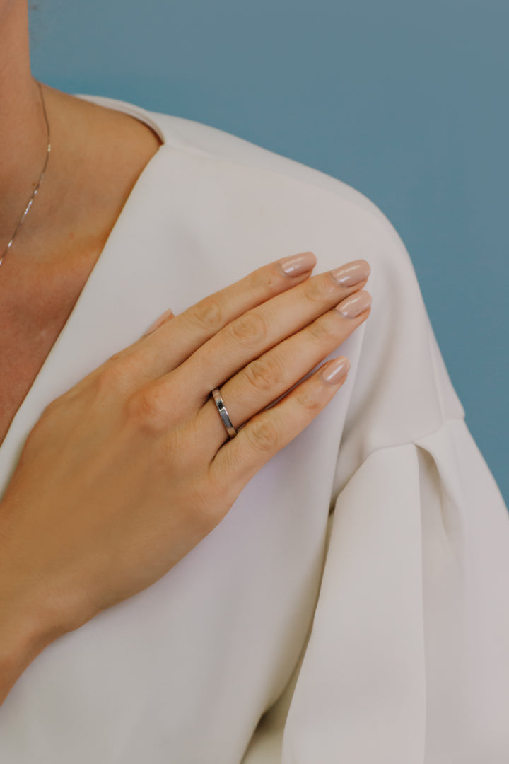 Comete Silver Ring Ring Internal Heart Man ANG111M24