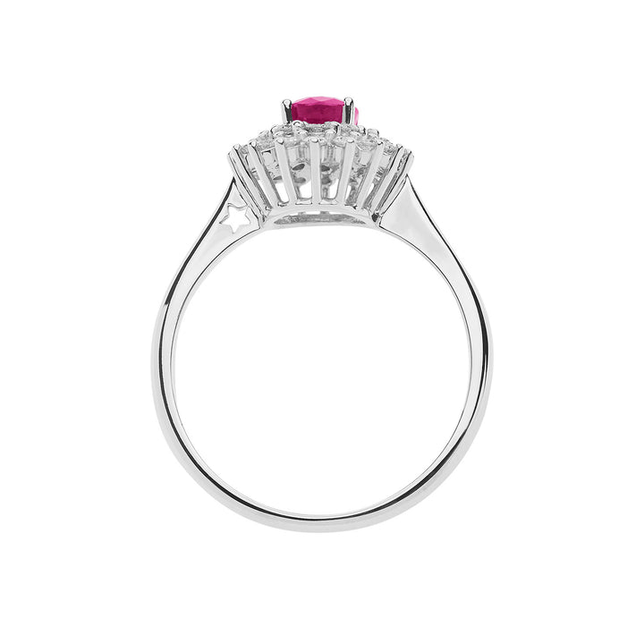 Comete Ring in Gold, Diamonds and Oval Ruby ANB2622