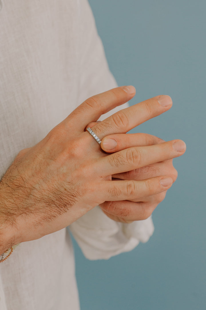 Comete Ring in Silver and white zircons UAN122XL