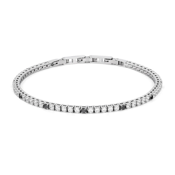 Comete Tennis in Steel with white and black Zircons UBR1299