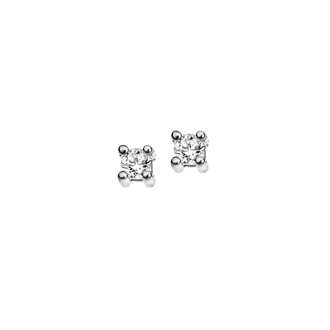 Comete Four Claw Light Point Earrings in Gold and Diamonds ORB892