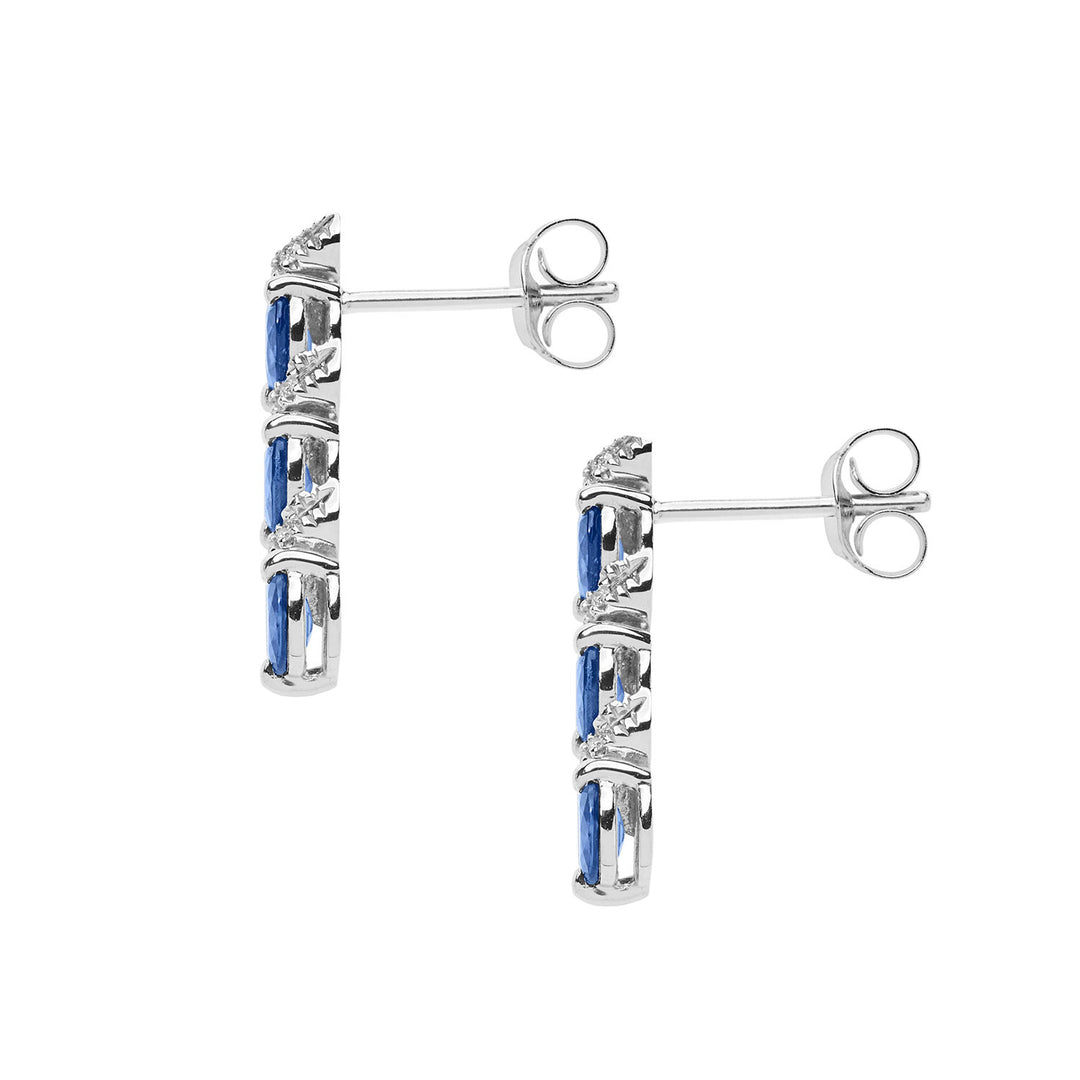 Comete Trilogy Earrings with Sapphires and Diamonds ORB1088