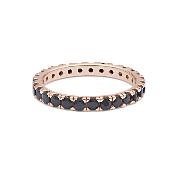 Comete Ring in Silver and black zircons UAN123XL