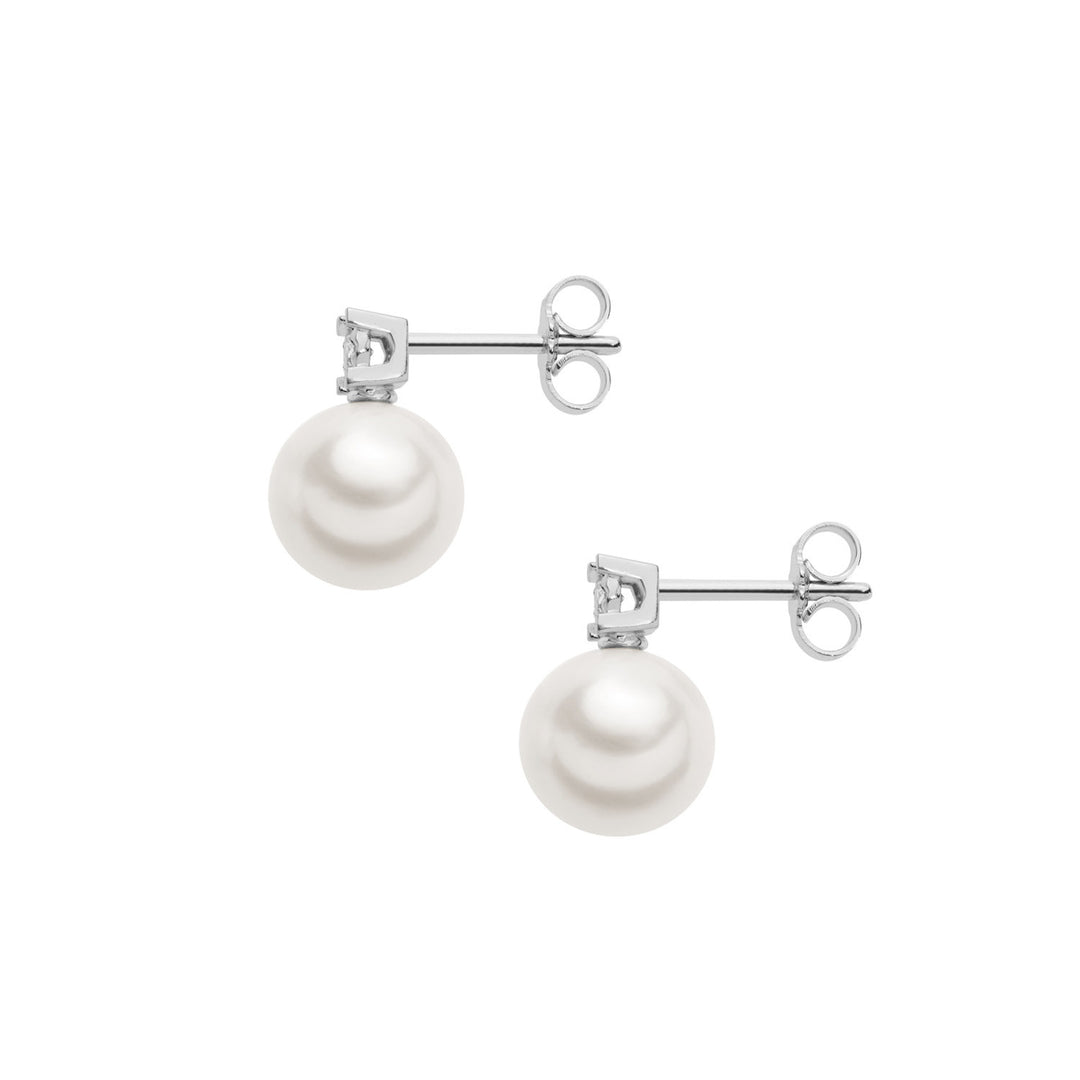 Comete Earrings Light Points Pearls in Gold and Diamonds ORP731