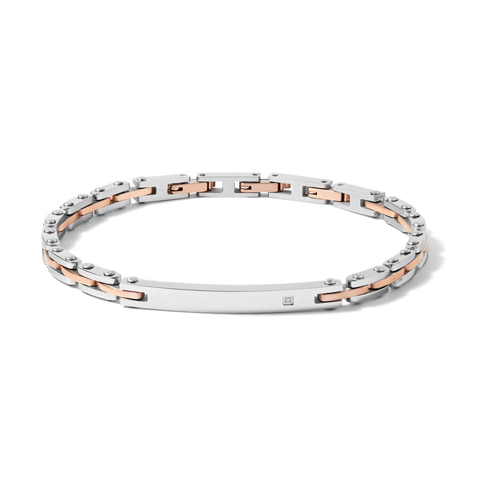 Comete Bracelet in rose PVD steel and zircon UBR1081