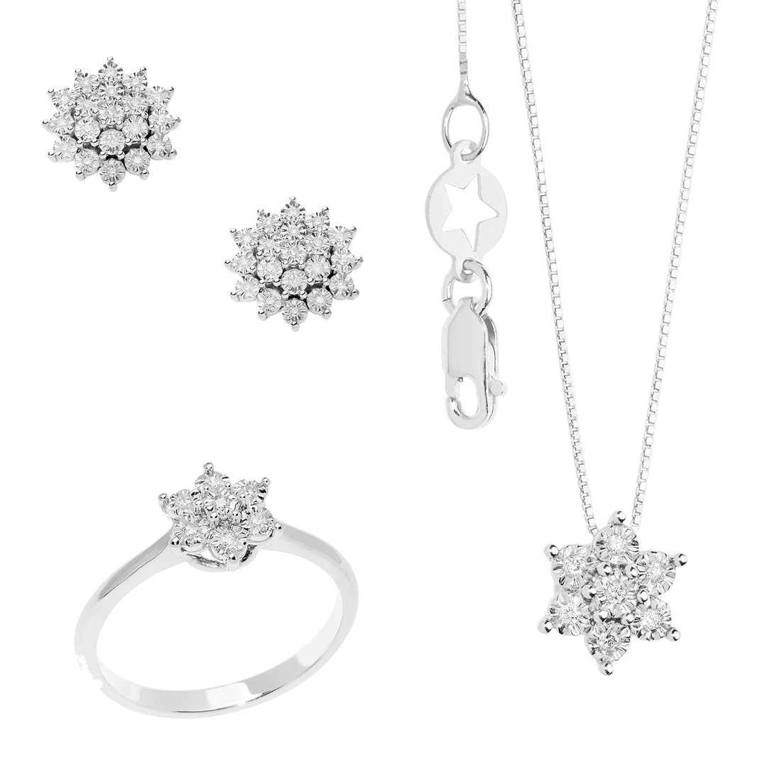 Comete Necklace, Ring and Earrings in Gold and Diamonds Moments KIT162926651080