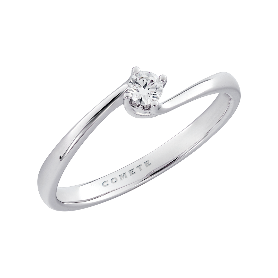 Comete Solitaire in 750‰ Gold and White Diamond ANB2714