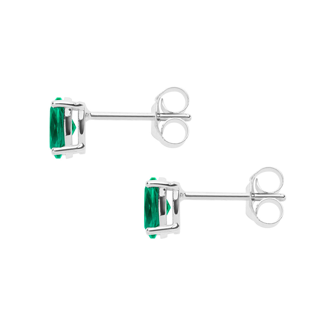 Comete Earrings in Gold and Oval Emerald ORB1074