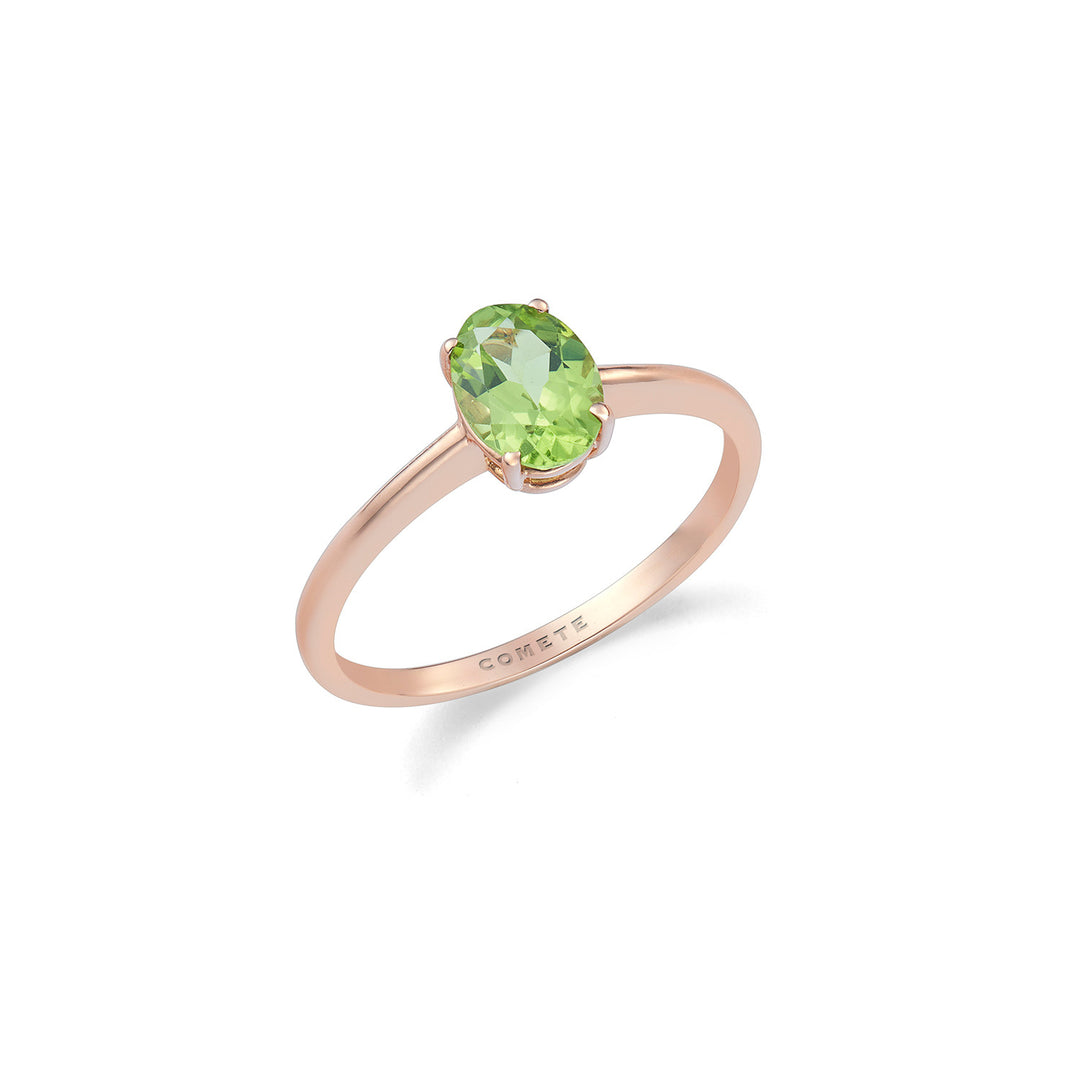 Comete Ring in 750‰ rose gold and oval Peridot ANB2698