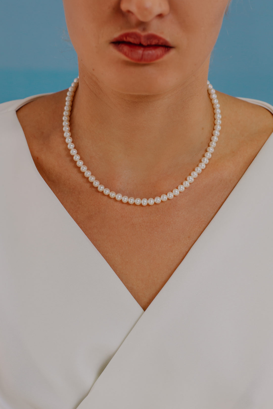 Comete Freshwater Pearl Necklace in Gold FWQ106AM