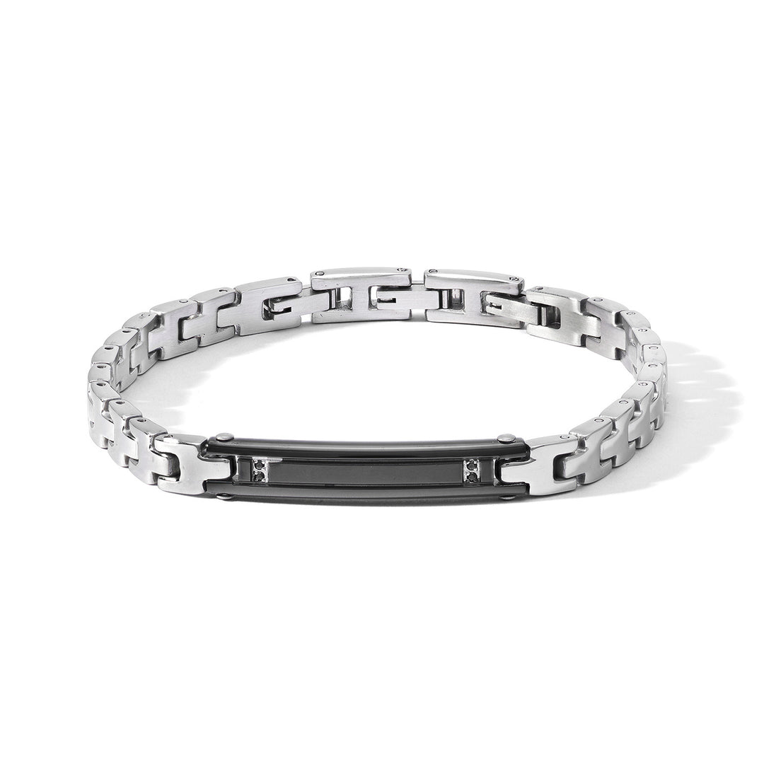 Comete Bracelet Steel PVD and black zircons UBR1192