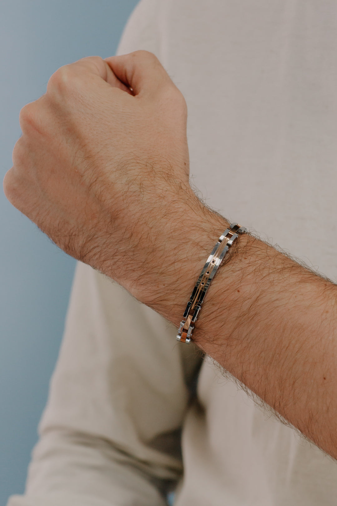 Comete Bracelet in pink PVD Steel and Zircons UBR1038