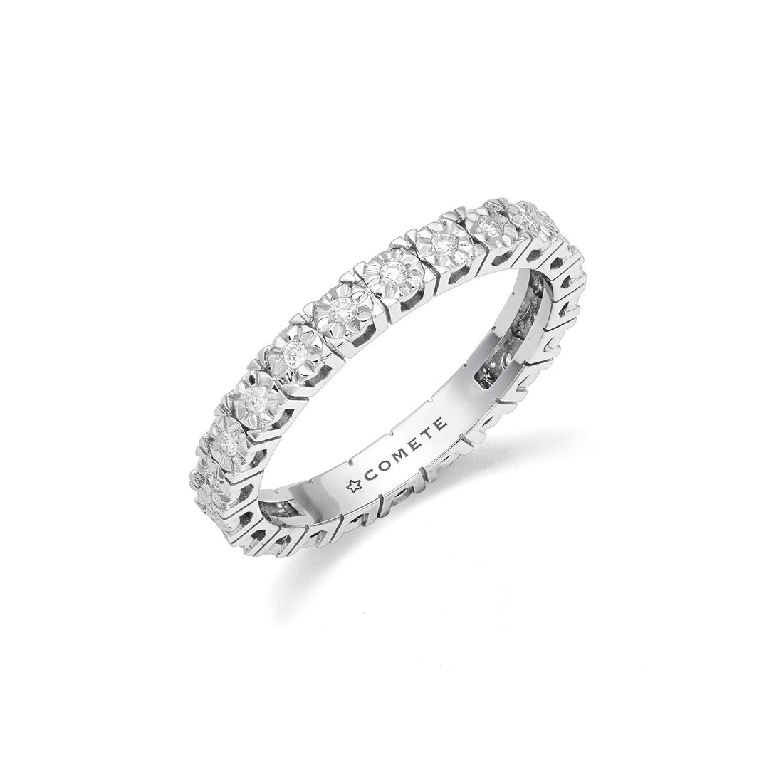 Comete Ring in 750‰ white gold and white diamonds ANB2685M13