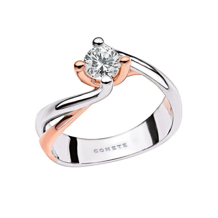 Comete Two-tone Solitaire in Gold and Diamond ANB2371