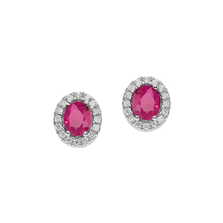 Comete Oval Gold, Diamond and Ruby Earrings ORB1117