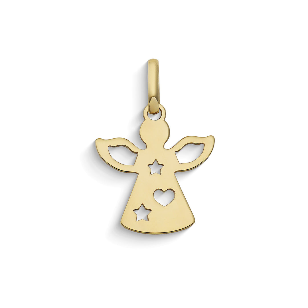 Comete Pendant with Angel in 375‰ yellow gold KCOB041