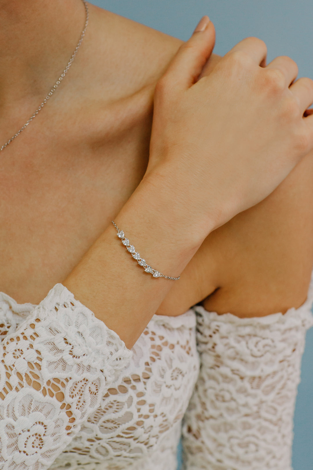 Comete Hearts Bracelet in Degradé Silver BRA233