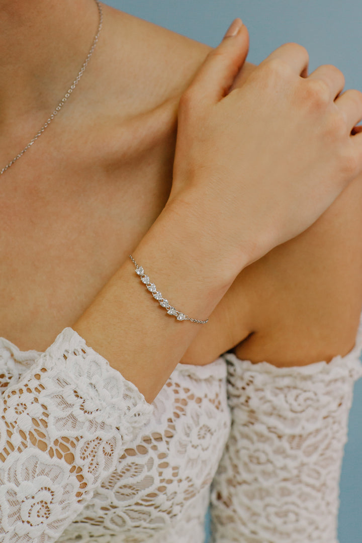 Comete Hearts Bracelet in Degradé Silver BRA233