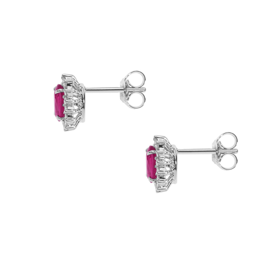 Comete Oval Gold, Diamond and Ruby Earrings ORB1023