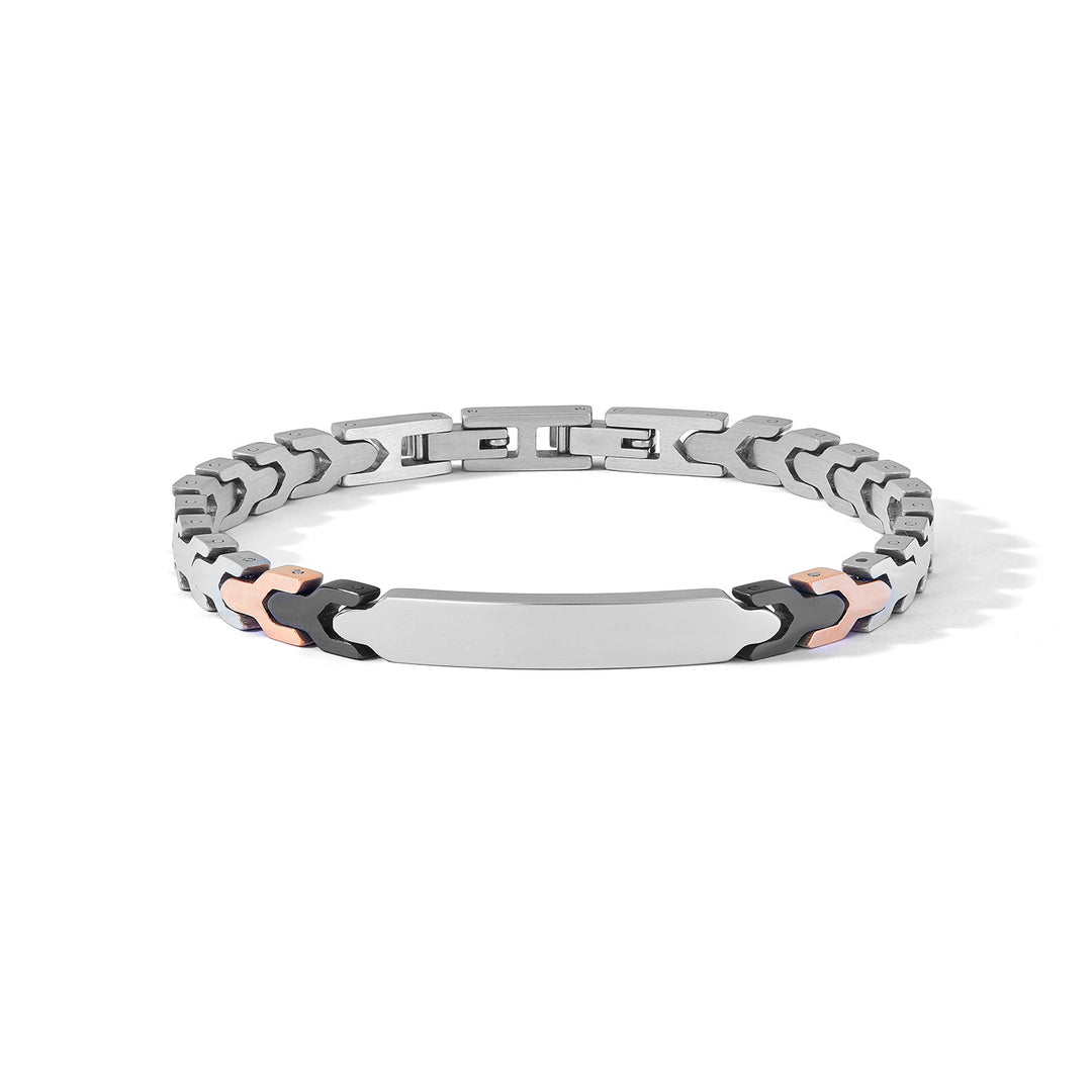 Comete Bracelet Steel, black and rosé PVD UBR1228