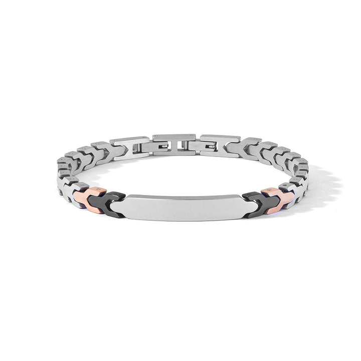 Comete Bracelet Steel, black and rosé PVD UBR1228