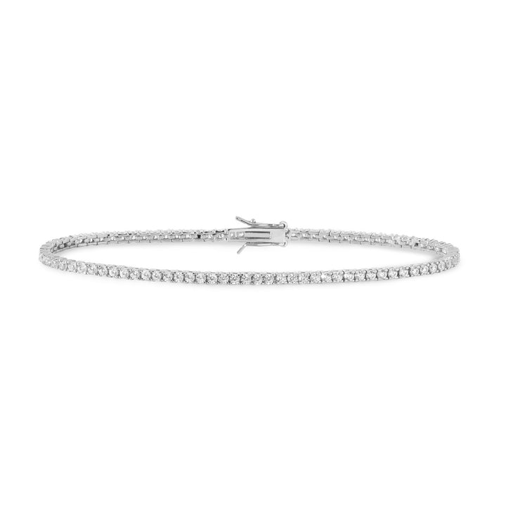 Comete Tennis in Silver and white zircons BRA175M18