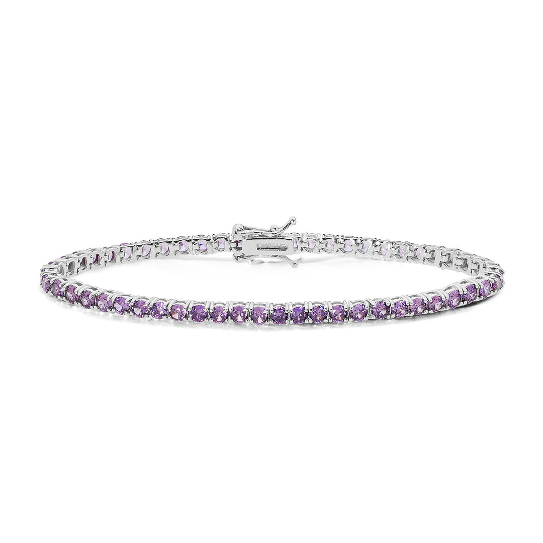 Comets Tennis in Silver and Purple Amethyst zircons BRA238M18