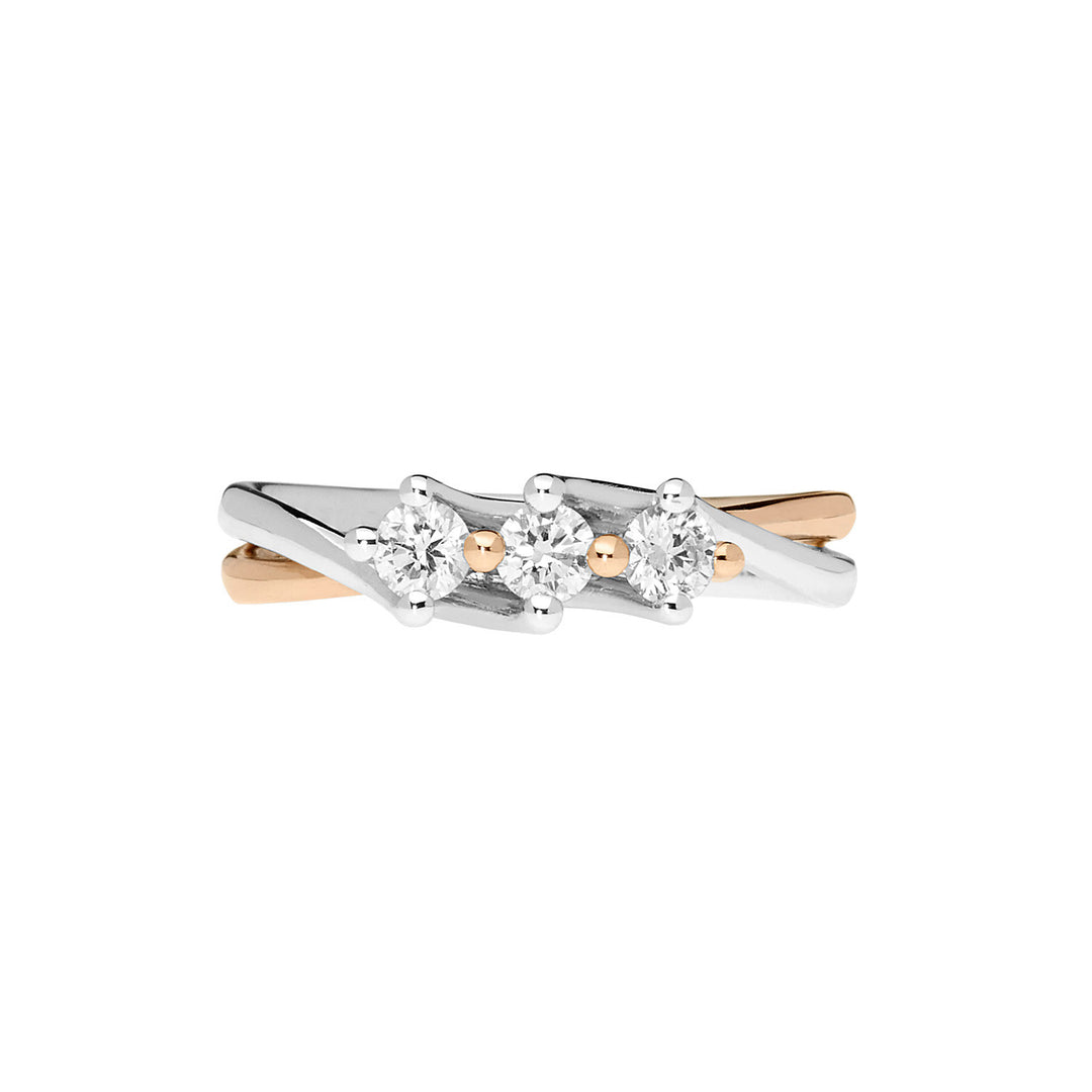 Comete Trilogy Bicolour in Gold and Diamond ANB2591